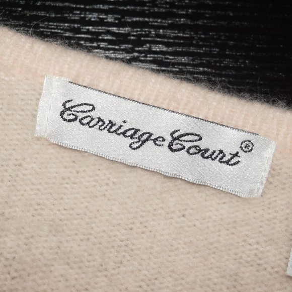 Vintage 80s Lambswool Angora Cardigan Sweater XL - Picture 6 of 9